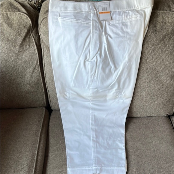 Sag Harbor Pants - Sag Harbor White Relaxed Fit Capris